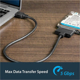 StarTech.com SATA to USB Cable USB 3.0 UASP - 2.5 SATA SSD / HDD - Hard Drive USB Adapter Cable - Hard Drive Transfer Cable