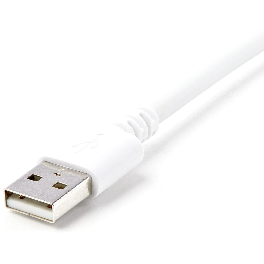 Câble StarTech.com de 3 m (10 pi) de long, connecteur Lightning Apple® 8 broches vers USB, blanc, pour iPhone/iPod/iPad