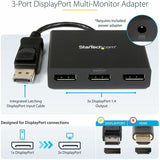 StarTech 3-Port DisplayPort MST Hub, Triple Monitor 4K Adapter