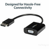 StarTech.com DisplayPort to VGA Adapter, Active DP to VGA Converter, 1080p Video, DP to VGA Adapter Dongle (Digital to Analog), DP 1.2
