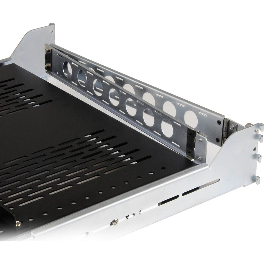 Étagère coulissante ventilée StarTech.com 2U avec bras de gestion des câbles et profondeur de montage réglable de 70 à 80 cm - 50 kg - 61 cm de profondeur