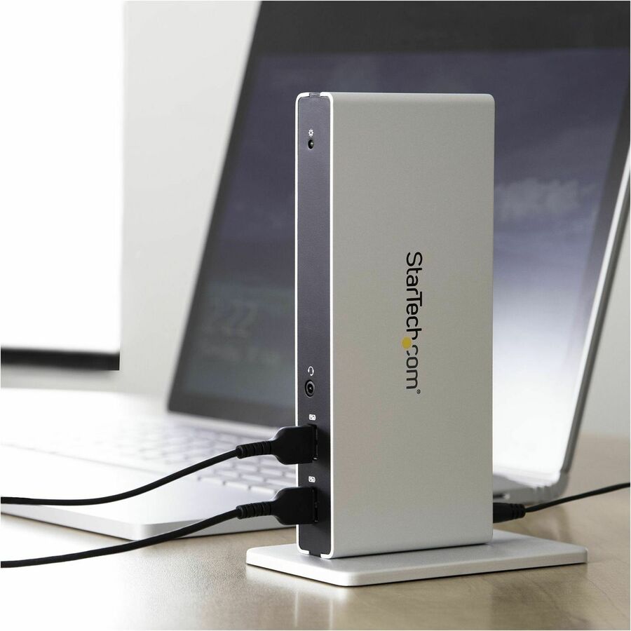 StarTech.com Dual-Monitor USB 3.0 Docking Station - DVI Outputs - Mac & Windows - DVI to VGA & DVI to HDMI Adapters Included - USB3SDOCKDD