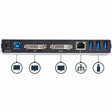 StarTech.com Dual-Monitor USB 3.0 Docking Station - DVI Outputs - Mac & Windows - DVI to VGA & DVI to HDMI Adapters Included - USB3SDOCKDD