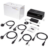 StarTech.com 4-Bay USB 3.0 to SATA Hard Drive Docking Station, 2.5/3.5" SATA III (6Gbps) SSD/HDD Dock, USB Hard Drive Bay, Top-Loading