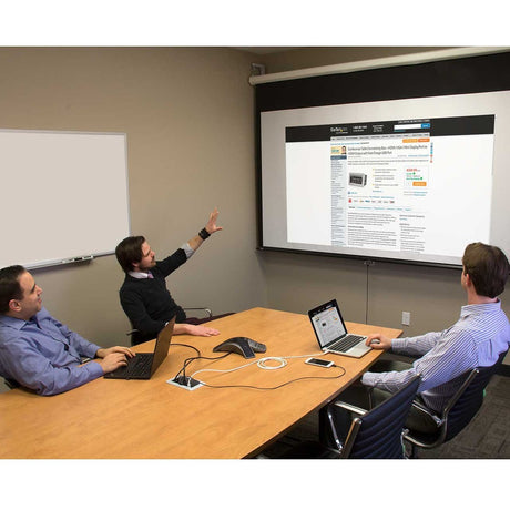 StarTech.com Conference Table Connectivity Box - HDMI / VGA / Mini DisplayPort to HDMI Output with Fast Charge USB Port