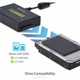 StarTech.com 1:1 Standalone Hard Drive Duplicator with Disk Image Library Manager for Backup & Restore, HDD/SSD Cloner