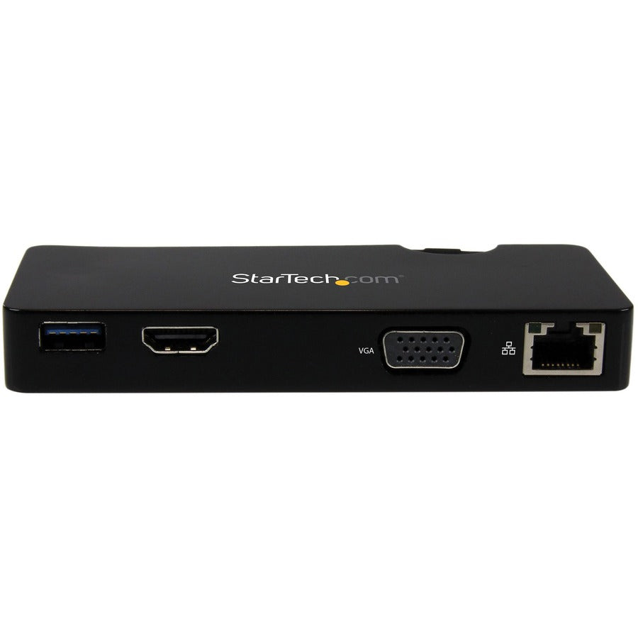 StarTech.com Portable Laptop Docking Station - HDMI or VGA and Gigabit Ethernet - USB 3.0 Universal Dock for Mac / Windows (USB3SMDOCKHV)StarTech.com Travel Docking Station for Laptops - HDMI or VGA - USB 3.0 - Portable Universal Laptop Mini Dock
