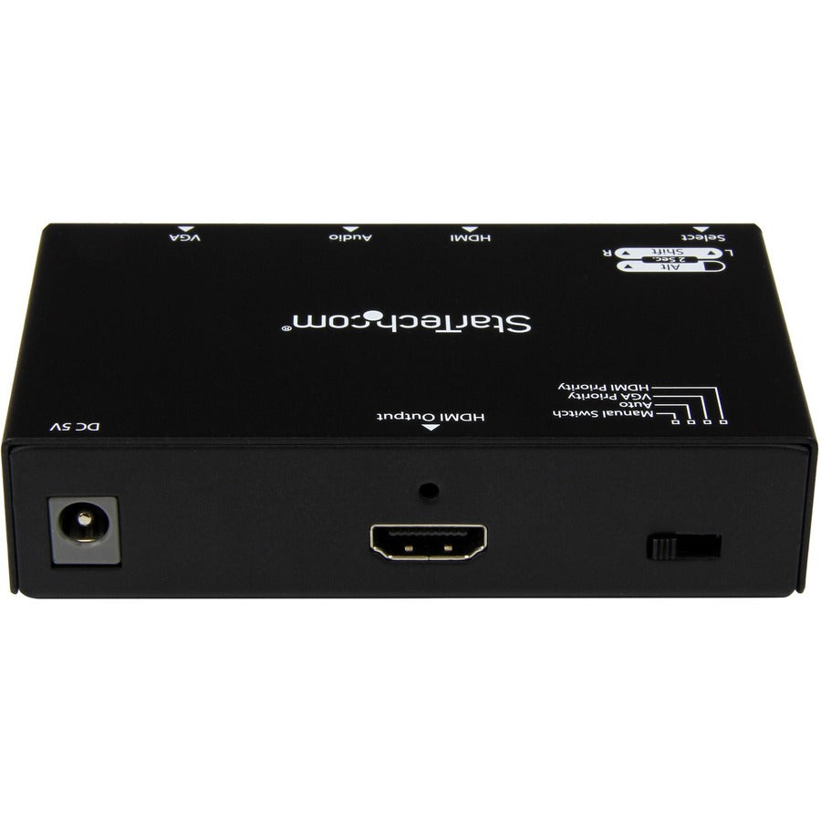 StarTech.com 2x1 HDMI + VGA to HDMI Converter Switch w/ Automatic and Priority Switching - 1080p