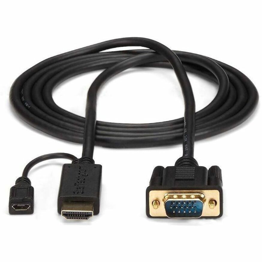 StarTech.com HDMI to VGA Cable - 6 ft / 2m - 1080p - 1920 x 1200 - Active HDMI Cable - Monitor Cable - Computer Cable 