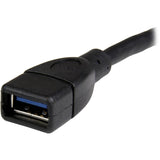Câble adaptateur d'extension USB 3.0 (5 Gbit/s) StarTech.com de 15 cm (6 po) noir, type A vers type A (M/F)