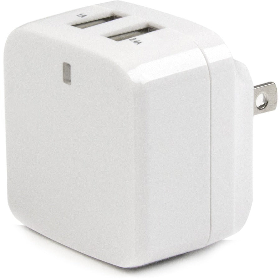 Star Tech.com Travel USB Wall Charger - 2 Port - White - Universal Travel Adapter - International Power Adapter - USB Charger
