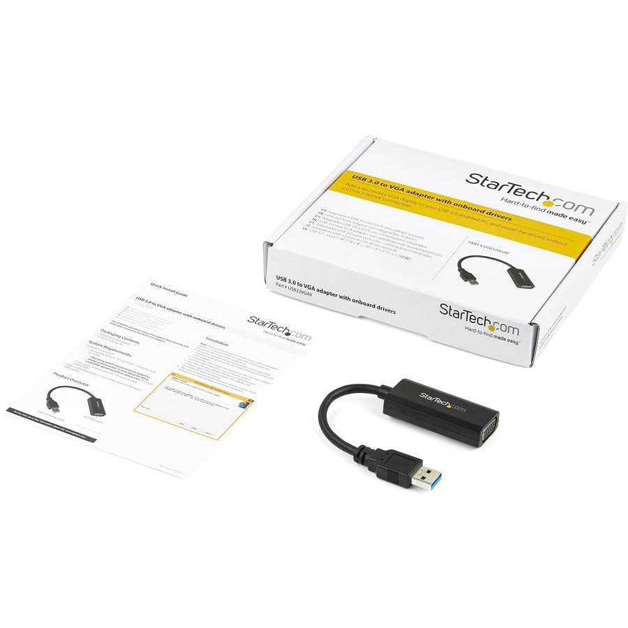 Adaptateur vidéo StarTech.com USB 3.0 vers VGA avec installation de pilotes intégrée - 1920 x 1200