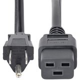 StarTech.com 6ft (1.8m) Heavy Duty Power Cord, NEMA 5-15P to C19, 15A 125V, 14AWG, Computer Power Cord, Heavy Gauge Power Cable