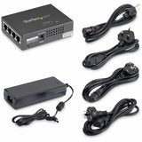Star Tech.com 4 Port Gigabit Midspan - PoE+ Injector - 802.3at and 802.3af