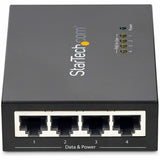 Star Tech.com 4 Port Gigabit Midspan - PoE+ Injector - 802.3at and 802.3af