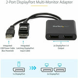 StarTech.com Dual-Monitor DisplayPort 1.2 Splitter, DisplayPort to 2x DP Multi-Monitor Adapter, Dual 4K 30Hz Computer MST Hub, Windows~2-Port Multi Monitor Adapter, DisplayPort 1.2 MST Hub, Dual 4K 30Hz, Video Splitter for Extended Desktop Mode, Windows O