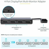 StarTech.com 4-Port DisplayPort 1.2 Splitter, DisplayPort to 4x DP Multi-Monitor Adapter, Quad 1080p 60Hz Computer MST Hub, Windows Only~4-Port Multi Monitor Adapter, DisplayPort 1.2 MST Hub, 4x 1080p, DP Video Splitter for Extended Desktop Mode, Windows