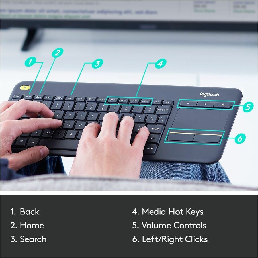 Logitech K400 Plus Touchpad Wireless Keyboard