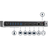 Station d'accueil USB 3.0 StarTech.com pour trois écrans, pour ordinateurs portables (Mac et Windows), port de charge rapide USB, jusqu'à 4K (USB3DOCKH2DP)