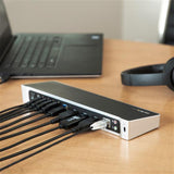 Station d'accueil USB 3.0 StarTech.com pour trois écrans, pour ordinateurs portables (Mac et Windows), port de charge rapide USB, jusqu'à 4K (USB3DOCKH2DP)