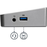 Station d'accueil USB 3.0 StarTech.com pour trois écrans, pour ordinateurs portables (Mac et Windows), port de charge rapide USB, jusqu'à 4K (USB3DOCKH2DP)