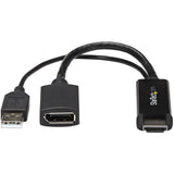 StarTech.com HDMI to DisplayPort Adapter - 4K 30Hz - HDMI to DisplayPort Converter - Compact HDMI to DP Adapter - USB-Powered
