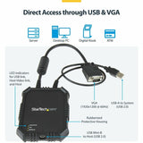 StarTech.com Laptop to Server KVM Console, Rugged USB Crash Cart Adapter with File Transfer and Video Capture, TAA