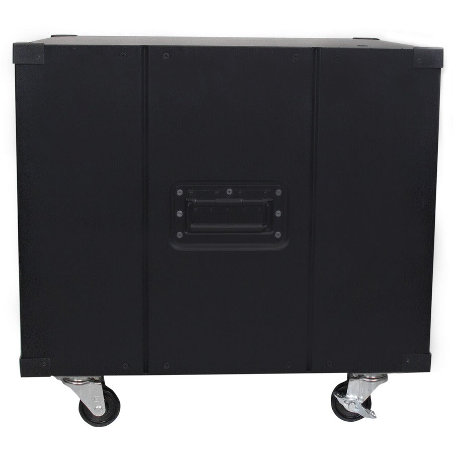 StarTech.com 4-Post 9U Mobile Open Frame Server Rack, 19" Network Rolling Rack for Narrow Spaces, Small Data Rack with Casters, TAA