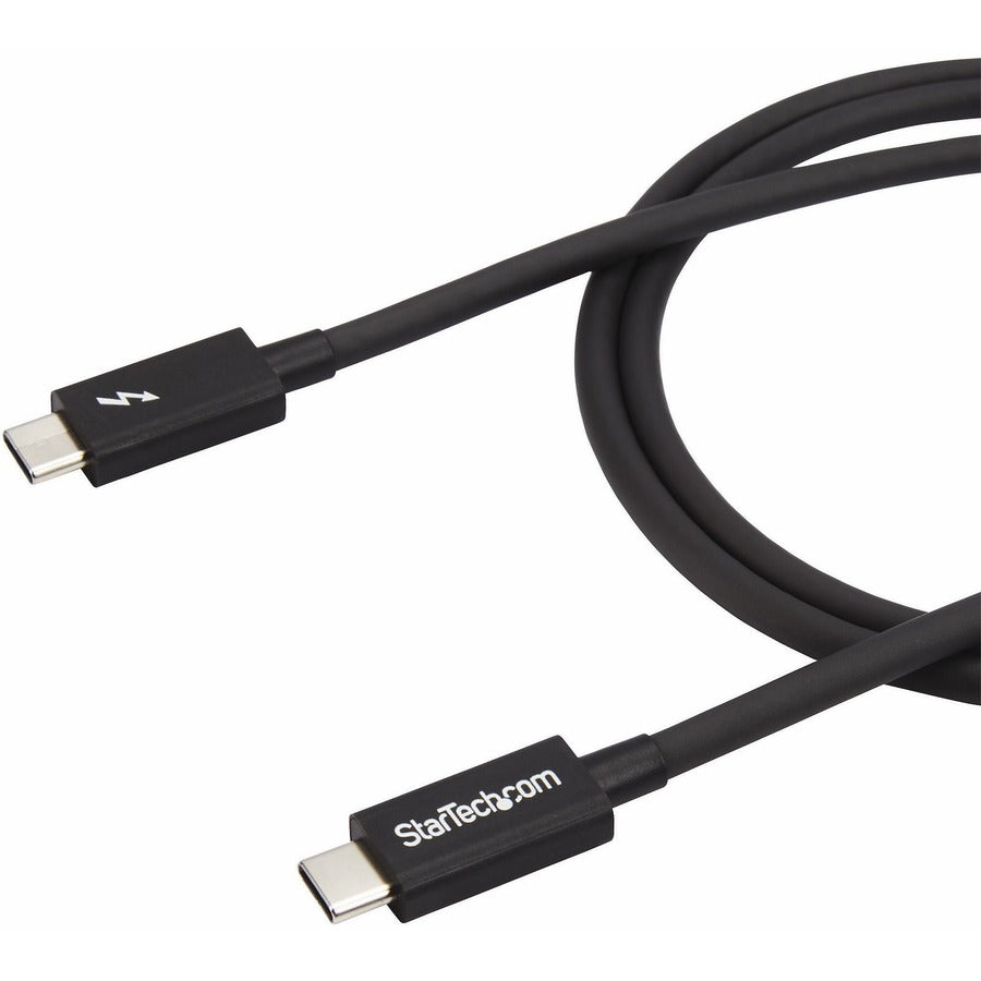 StarTech.com 1m (3.3ft) Thunderbolt 3 Cable, 20Gbps, 100W PD, 4K Video, Thunderbolt-Certified, Compatible w/ TB4/USB 3.2/DisplayPort