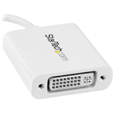 Adaptateur USB-C vers DVI StarTech.com - Blanc - Compatible Thunderbolt 3 - 1920 x 1200 - Adaptateur USB-C vers DVI pour appareils USB-C tels que votre iPad Pro 2018 - Convertisseur DVI-I