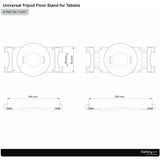 StarTech.com Adjustable Tablet Tripod Stand - For 6.5" to 7.8" Wide Tablets - Height adjustable from 29.3" to 62" (74.5 cm to 157 cm) - Rotate the tablet 360 degrees - Tilt the screen to your preferred viewing angle - Present content with a steady screen