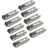 StarTech.com Module SFP compatible Cisco GLC-LH-SM (lot de 10) - Émetteur-récepteur SMF fibre optique monomode Gigabit Ethernet 1 GbE 1000BASE-LX/LH
