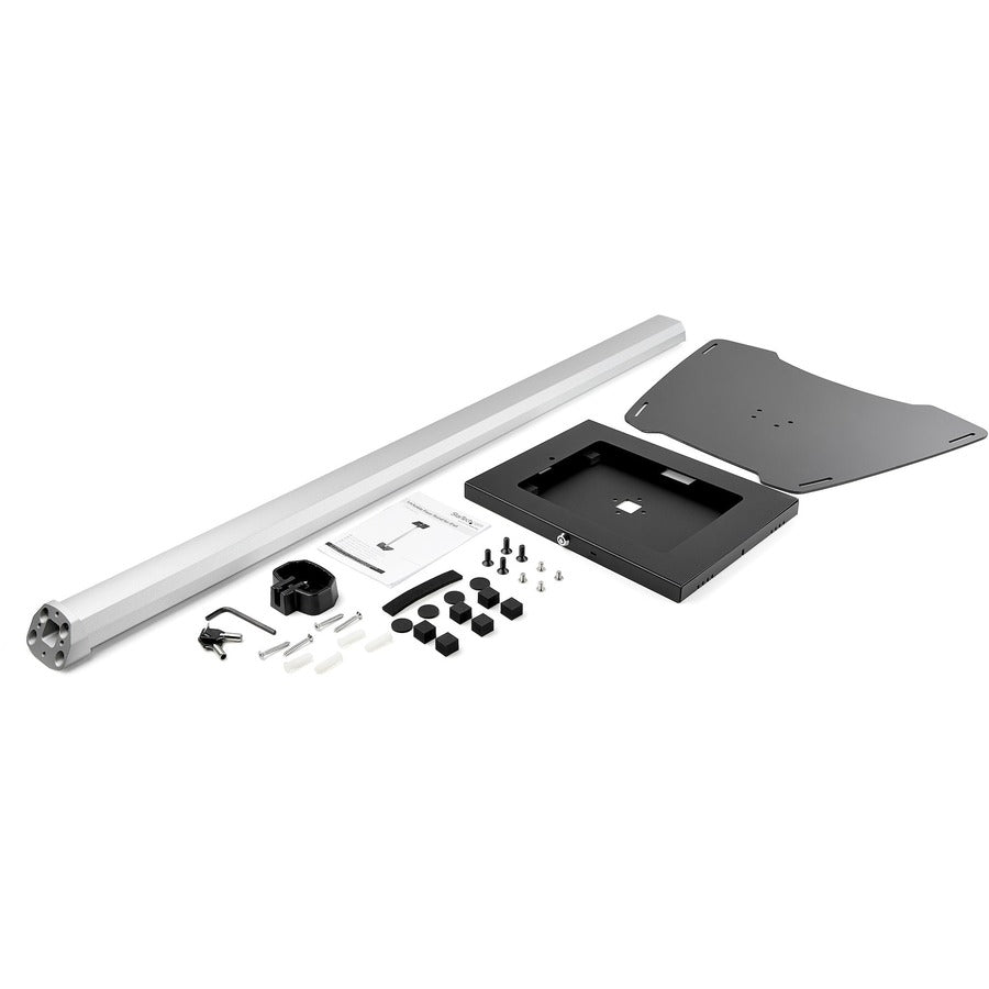 StarTech.com Secure Tablet Floor Stand - Security lock protects your tablet from theft and tampering - Supports iPad and other 9.7" tablets - Fixed Height of approx. 42" (1060 mm) - Built-in cable management - Covered Home button - TAA compliant - Thread