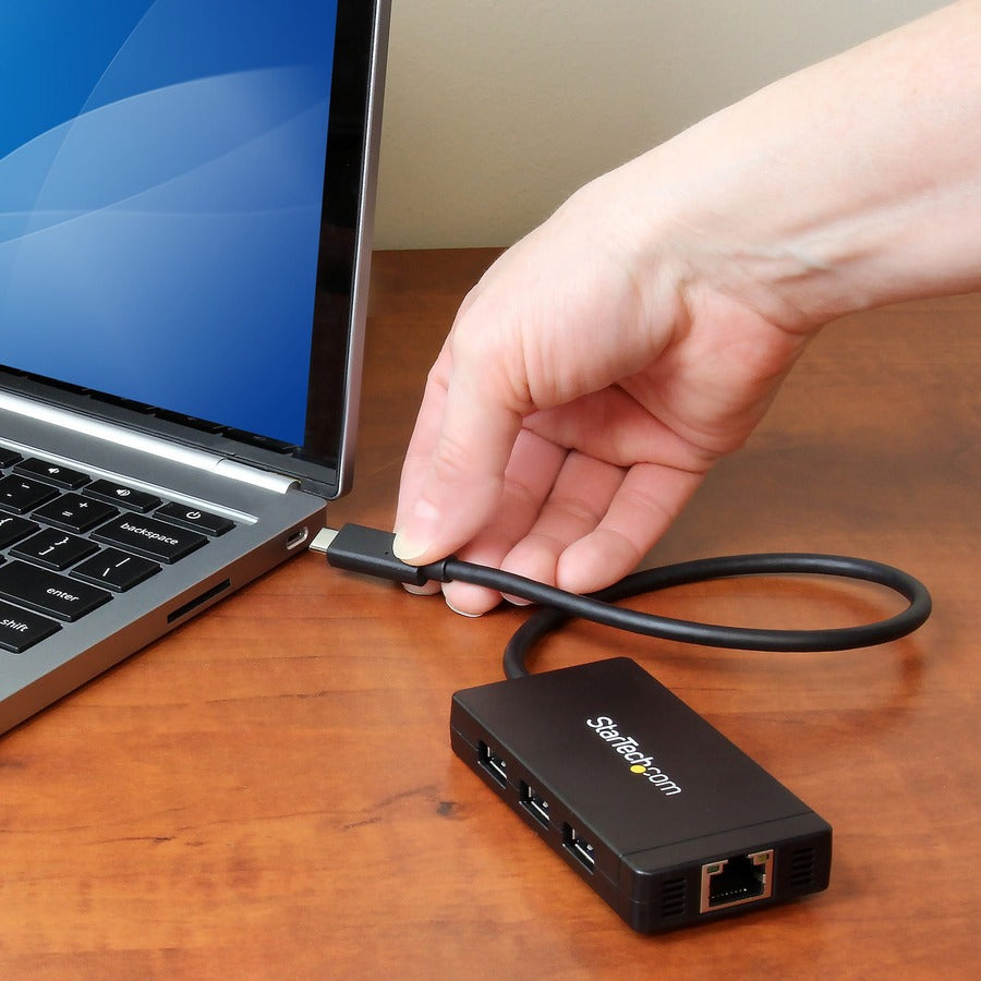 Adaptateur USB-C vers Ethernet StarTech.com - Gigabit - Hub USB-C vers USB 3 ports et adaptateur secteur - Compatible Thunderbolt 3