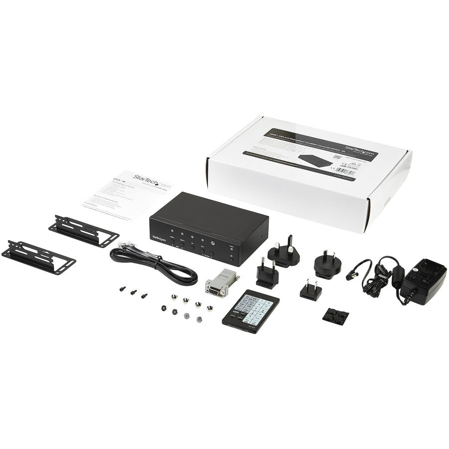 StarTech.com Multi-Input to HDMI Converter Switch - DisplayPort, VGA and Dual-HDMI to HDMI Switch - Priority and Automatic Switch - 4K