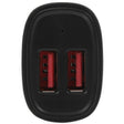 Star Tech.com Dual Port USB Car Charger - Black - High Power 24W/4.8A - 2 port USB Car Charger - Charge two tablets at once