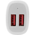 Star Tech.com Dual Port USB Car Charger - White - High Power 24W/4.8A - 2 port USB Car Charger - Charge two tablets at once