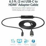 Câble USB-C vers HDMI StarTech.com - 2 m - USB-C vers HDMI 4K 60 Hz - USB Type-C vers HDMI - Câble pour écran d'ordinateur