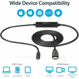 Câble USB-C vers HDMI StarTech.com - 2 m - USB-C vers HDMI 4K 60 Hz - USB Type-C vers HDMI - Câble pour écran d'ordinateur