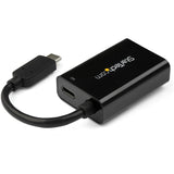 Adaptateur USB-C vers VGA StarTech.com avec alimentation 60 W - Convertisseur vidéo USB-C vers VGA 1080p avec charge - Noir