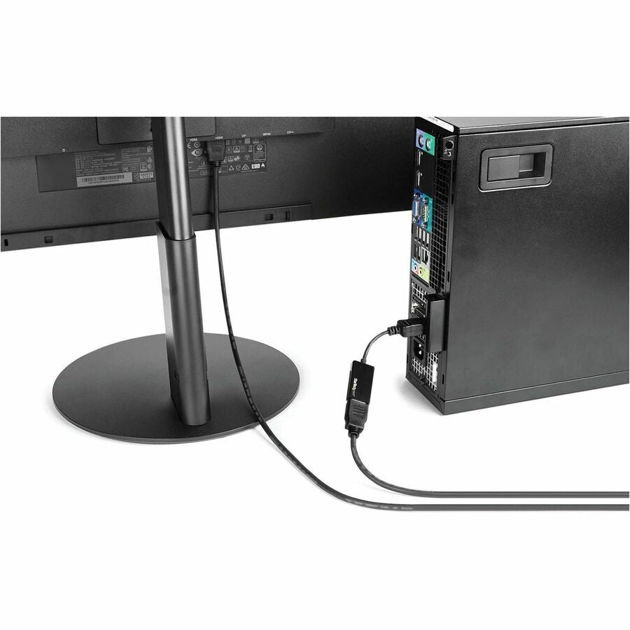 Adaptateur StarTech.com DisplayPort vers HDMI, convertisseur vidéo actif 4K 60 Hz DP 1.4 vers HDMI 2.0 pour moniteur/écran, connecteur DP verrouillable