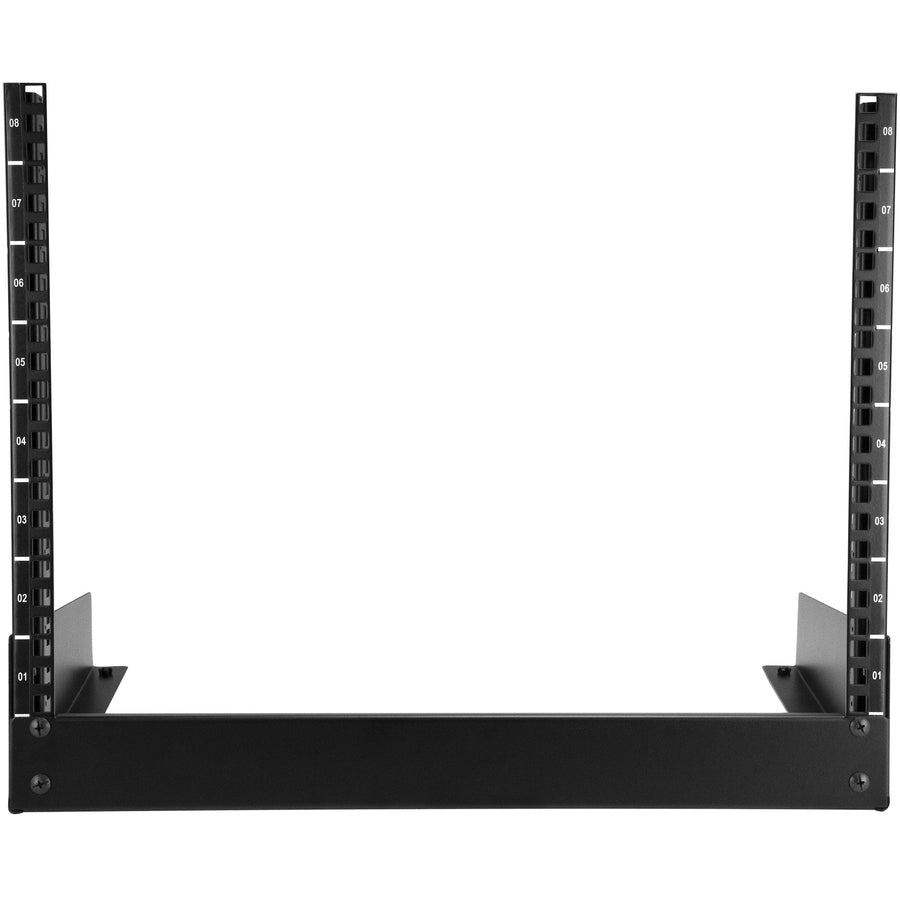 StarTech.com 2-Post 8U Desktop Server Rack, Open Frame 19in Computer Rack, Small Home/Office Rack for AV / Studio / Data / IT Equipment

