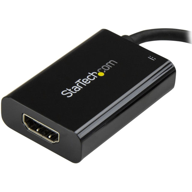StarTech.com USB C to HDMI 2.0 Adapter 4K 60Hz with 60W Power Delivery Pass-Through Charging - USB Type-C to HDMI Video Converter - Black
