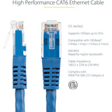 StarTech.com 7 ft Blue Molded Cat6 UTP Patch Cable - ETL Verified