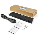 StarTech.com 1U 19" 8 Port Rack Mount PDU, IEC C13 Socket Rackmount Power Supply/ Strip, Horizontal Server Rack Surge Protector 16A 240V