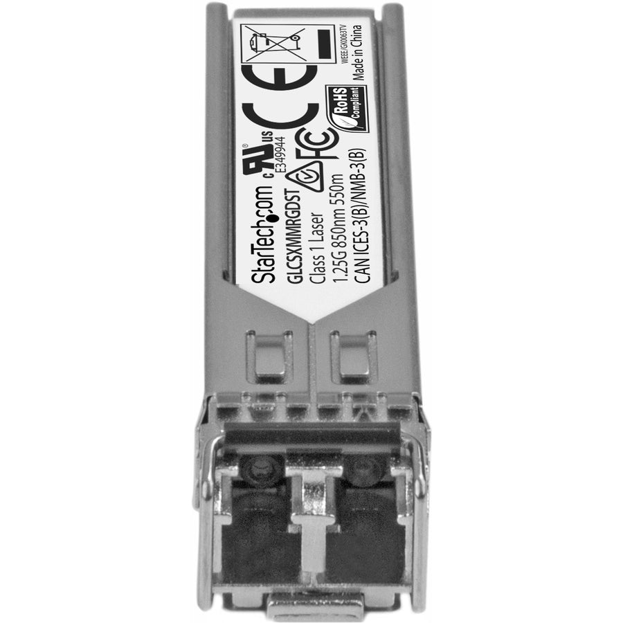 StarTech.com Cisco GLC-SX-MM-RGD Compatible SFP Module - 1000BASE-SX - 1GE Gigabit Ethernet SFP 1GbE Multimode Fiber MMF Optic Transceiver