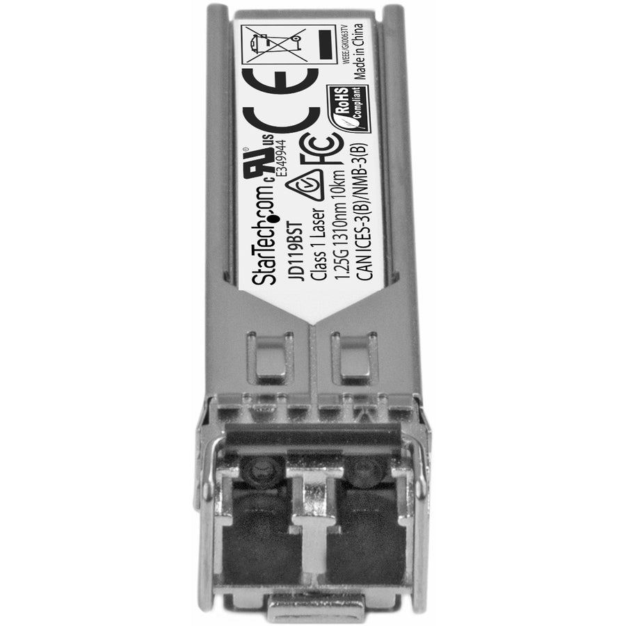 StarTech.com HPE JD119B Compatible SFP Module - 1000BASE-LX - 1GE Gigabit Ethernet SFP 1GbE Single Mode (SMF) Fiber Optic Transceiver 10km