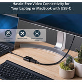 StarTech.com USB C to DisplayPort Adapter 4K 60Hz - USB Type-C to DP 1.4 Monitor Video Converter (DP Alt Mode) - Thunderbolt 3 Compatible