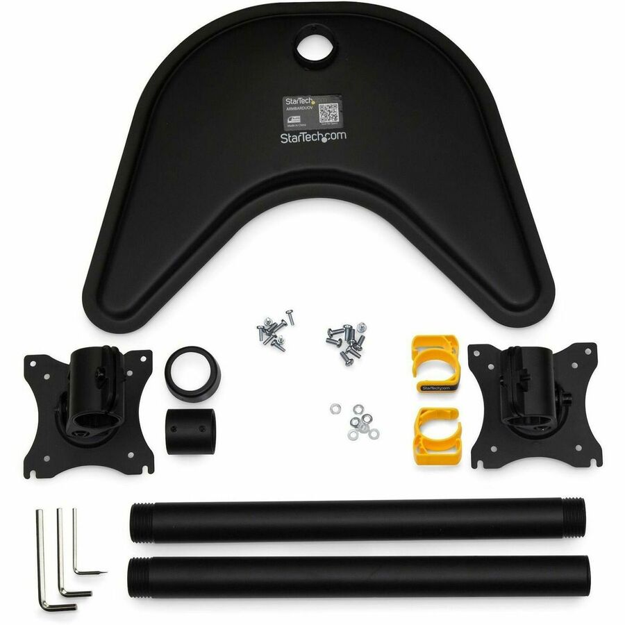 Support vertical pour deux écrans StarTech.com, acier robuste, pour écrans jusqu'à 27 pouces (10 kg), Vesa