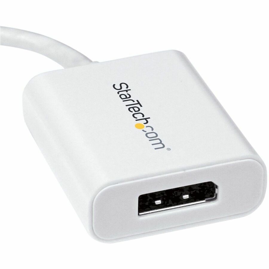 StarTech.com USB C to DisplayPort Adapter 4K 60Hz - USB Type-C to DP 1.4 Monitor Video Converter (DP Alt Mode) - TB3 Compatible - White